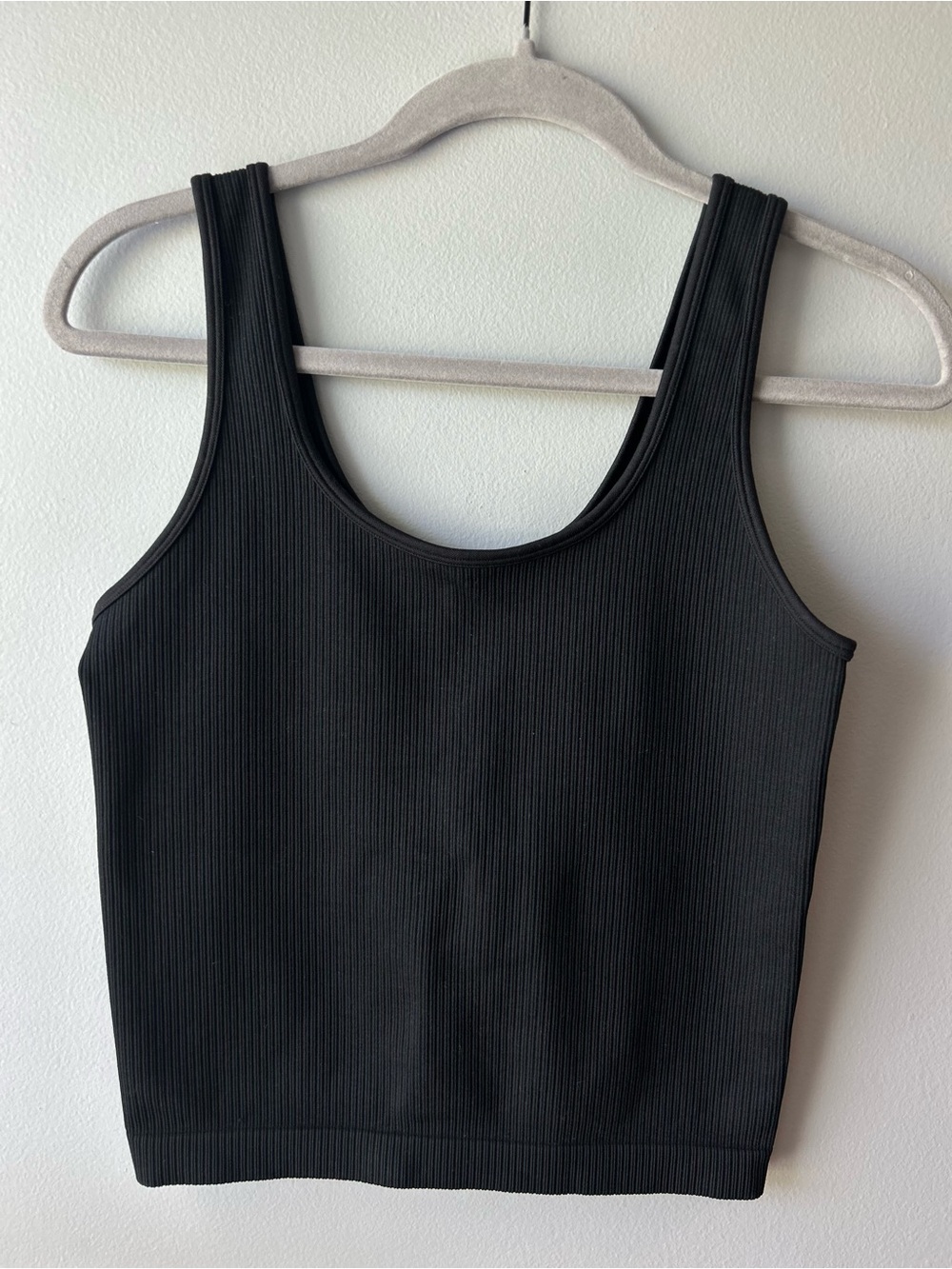 a new day Black Ribbed Scoop Neck Tank Top